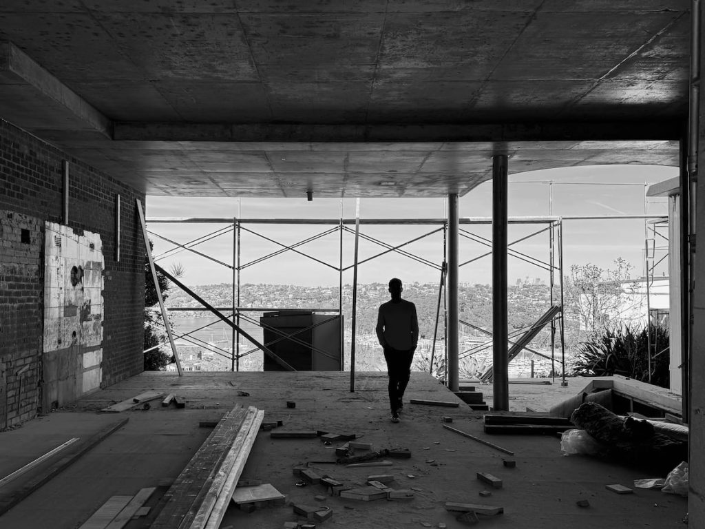 Kurt Crisp early site photo at Gateway House in Northern Beaches